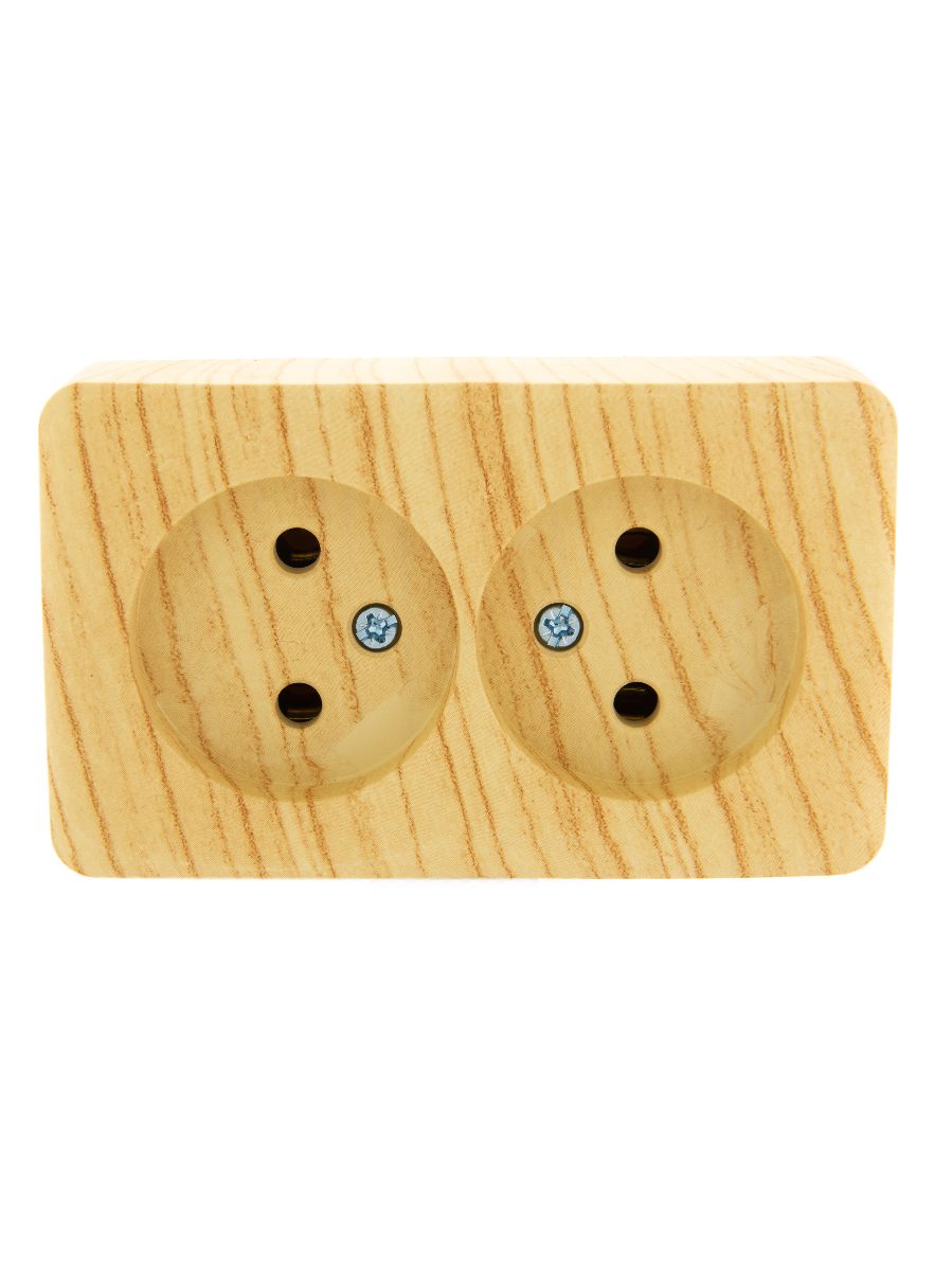 Розетка двойная б/з Lezard Viola 751-5200-128