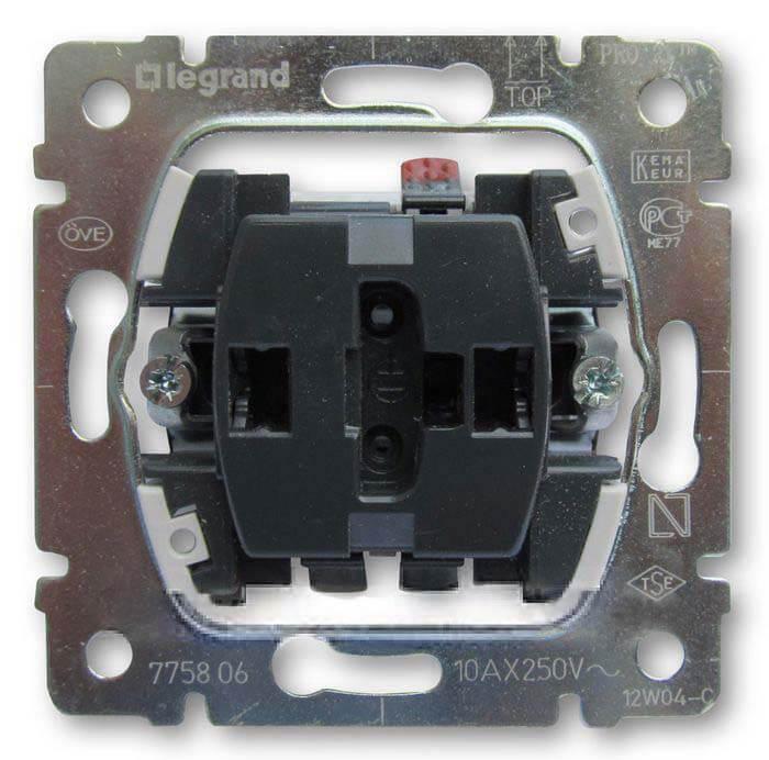 Выключатель одноклавишный Legrand Galea Life 10A 250V с подсветкой 775600