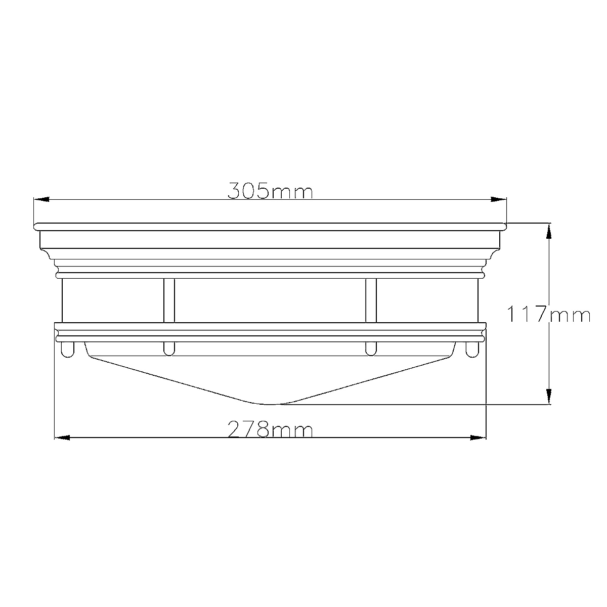 Потолочный светильник Hinkley Hadrian QN-HADRIAN-FS-CM-CLEAR