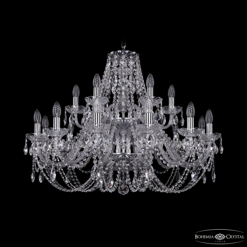 Подвесная люстра Bohemia Ivele Crystal 1406/12+6/300/2d Ni