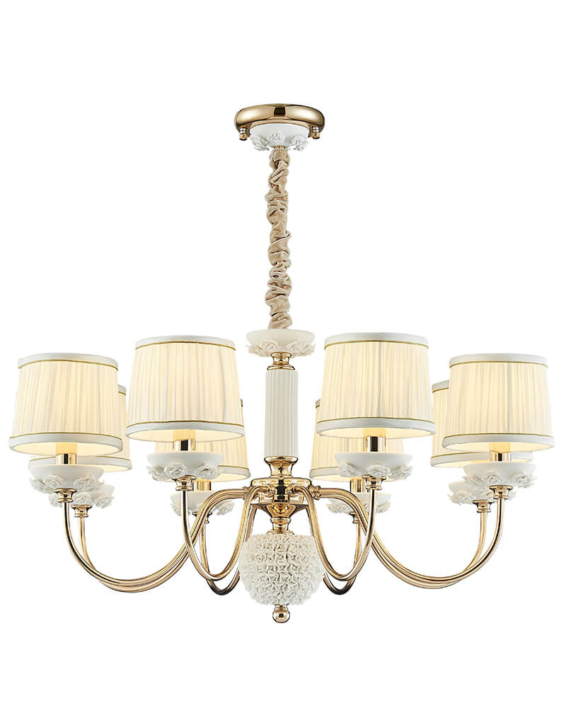 Подвесная люстра Lumien Hall Эрин 1030/8H-GD-WT