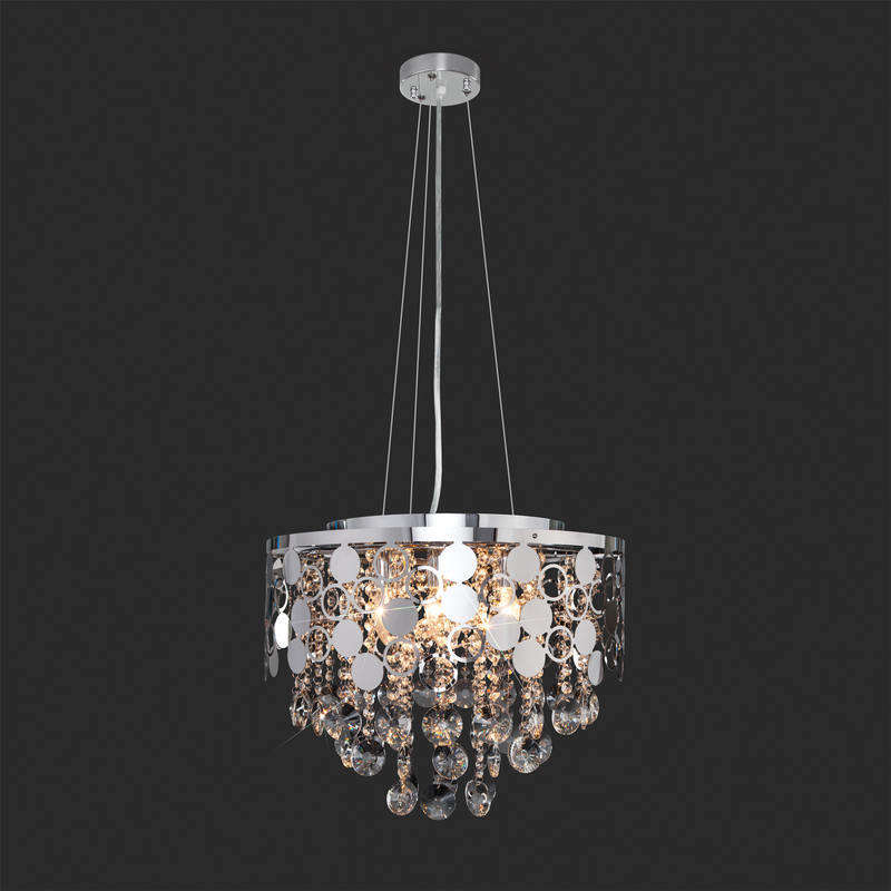 Подвесная люстра Eurosvet Lianna 10114/6 хром/прозрачный хрусталь Strotskis