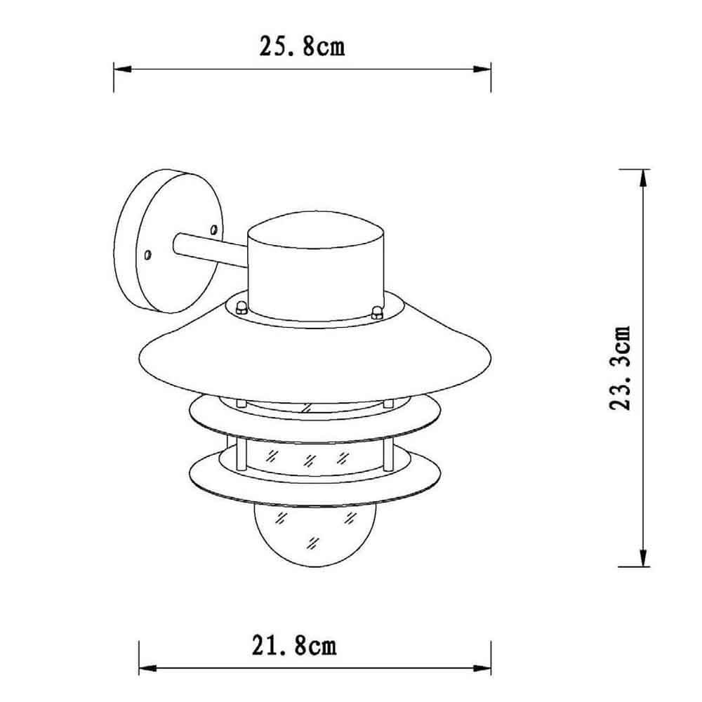 Уличный настенный светильник ретро Lucide Zico 11874/01/30
