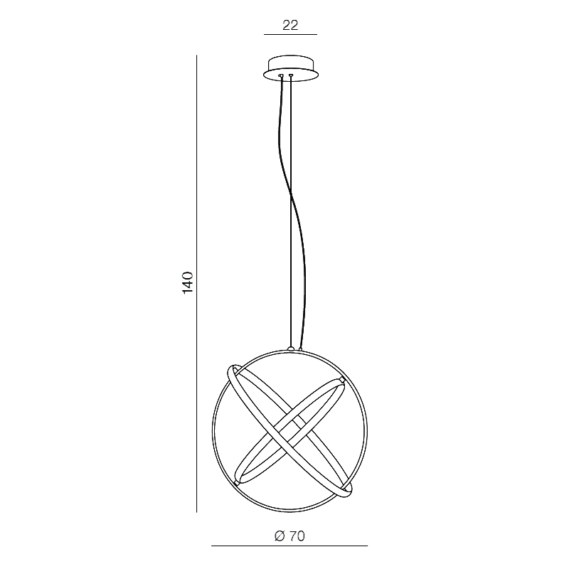 Подвесная люстра Azzardo Globus AZ1630