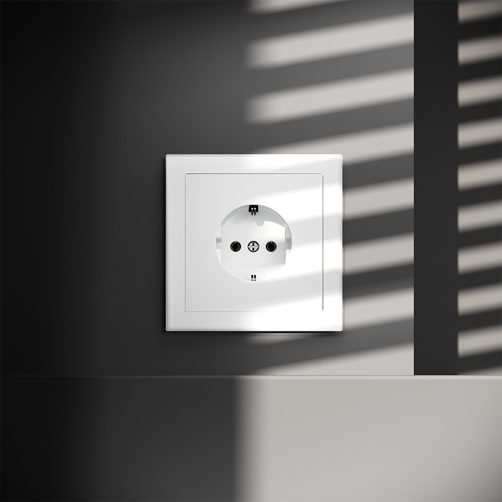 Розетка Voltum S70 VLS040102 (белый матовый)