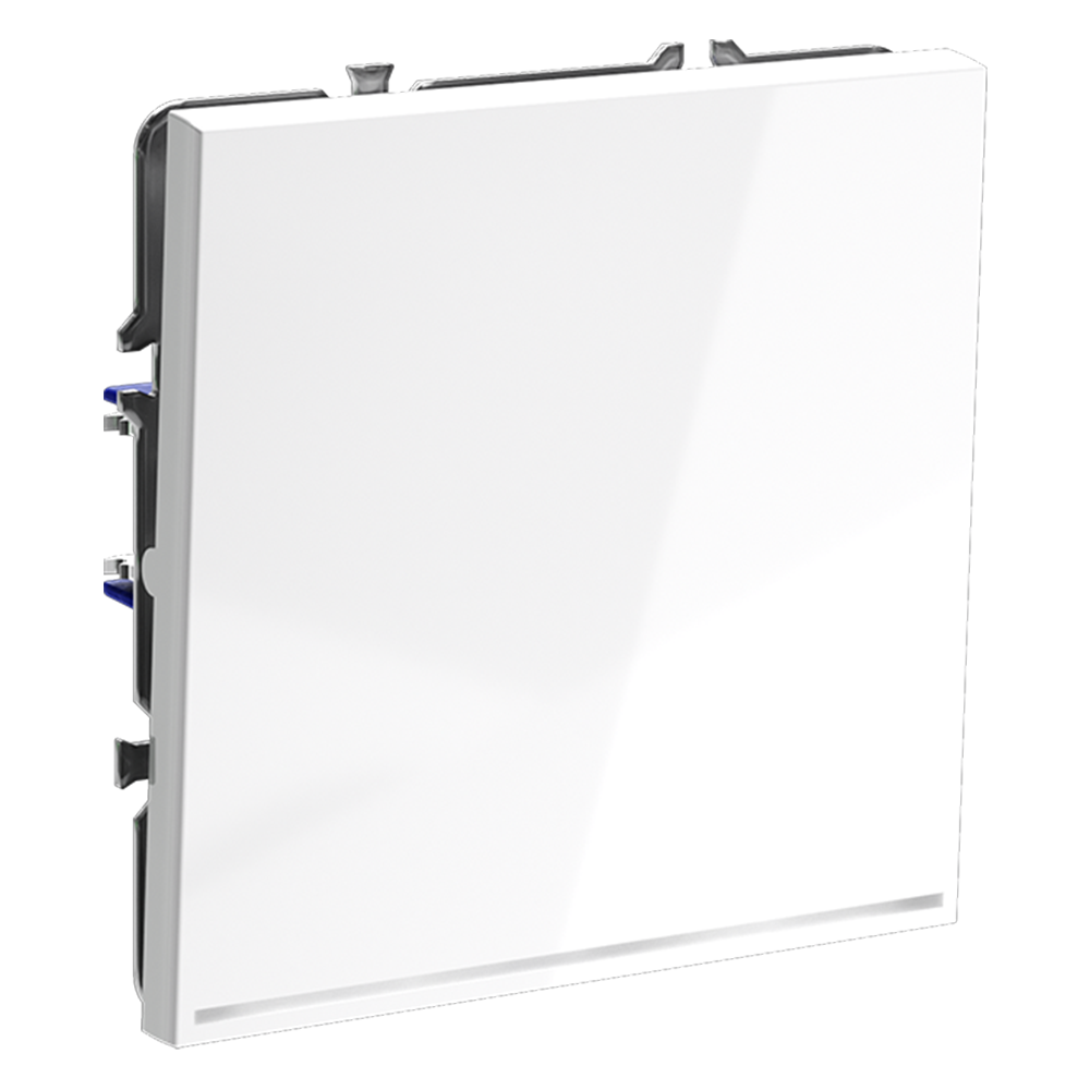 Переключатель 1-клавишный проходной с подсветкой Voltum S70 VLS010401 (белый глянцевый)