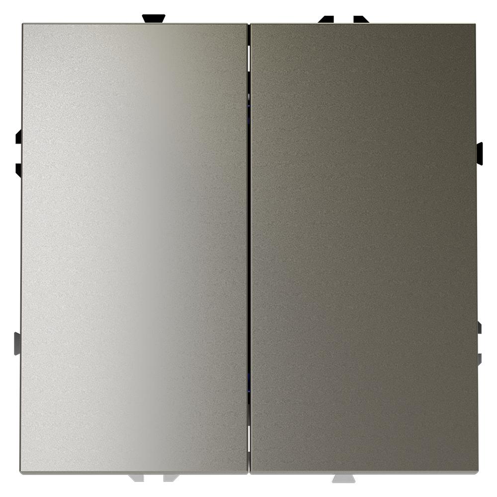 Выключатель с самовозвратом двухклавишный Voltum S70 VLS020604 (шелк)