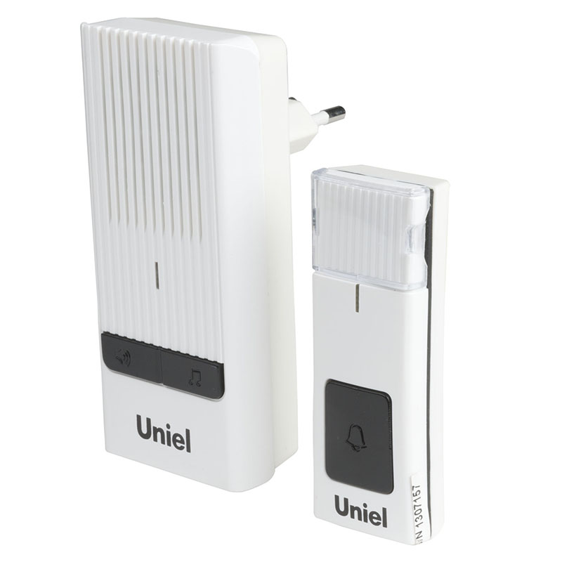 Звонок беспроводной (08281) Uniel UDB-012W-R1T1-32S-150M-WH