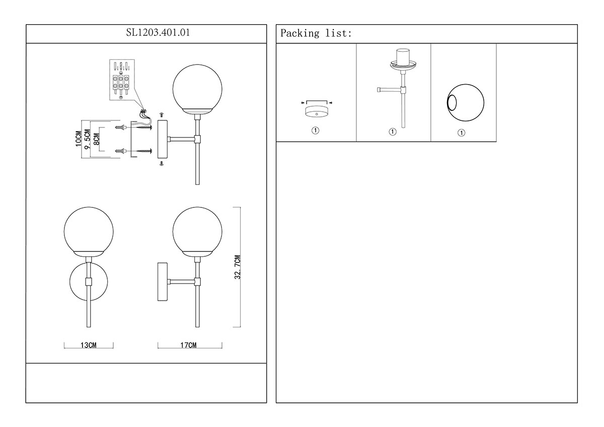 Бра на штанге ST LUCE LIMANO SL1203.401.01