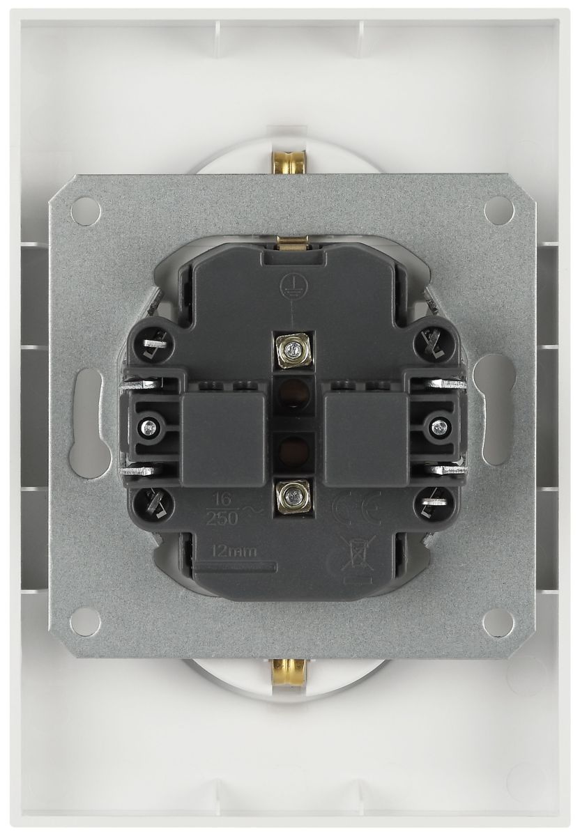 Розетка ЭРА Arktik 16-2104-01 двойная с заземлением 2X2P+E Schuko 16А-250В белый Б0070444