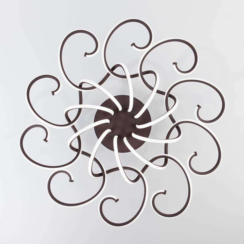 Потолочная светодиодная люстра Eurosvet Rosca 90136/10 чёрный кофе