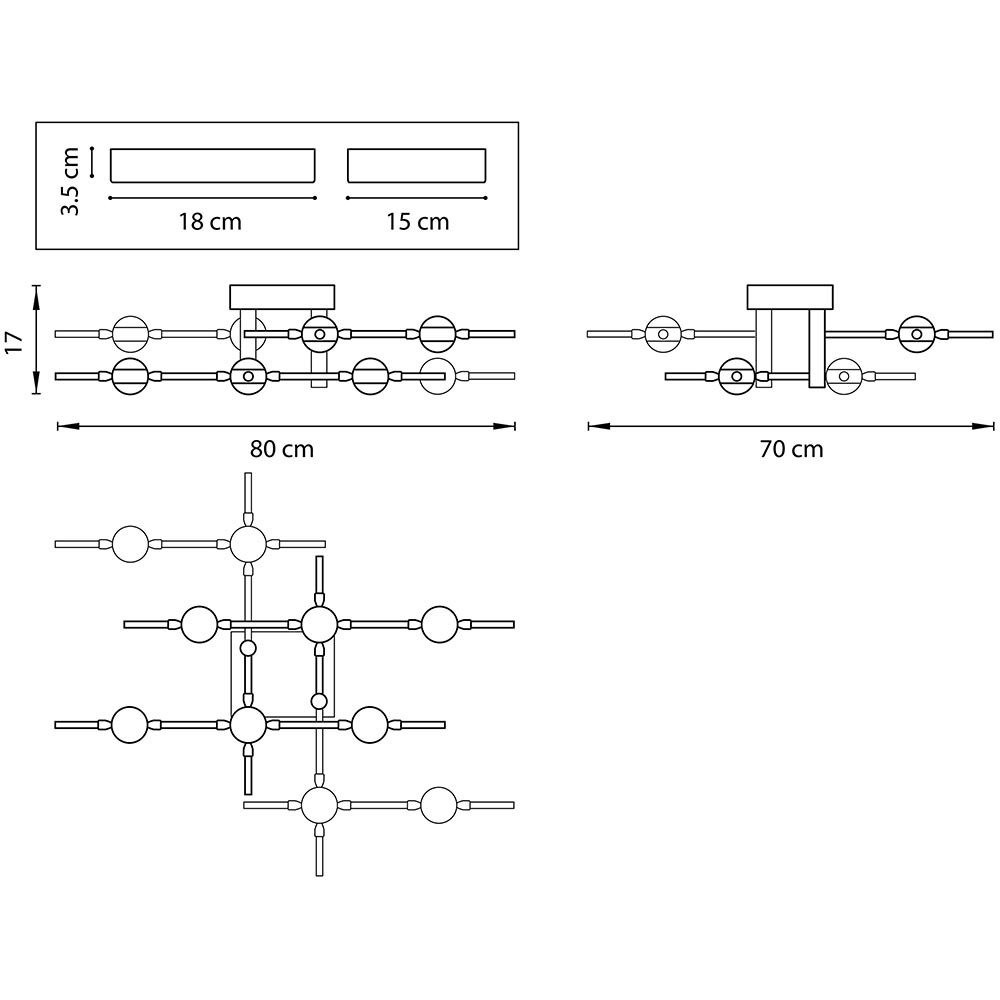 Потолочная люстра Lightstar Bergamo 745147