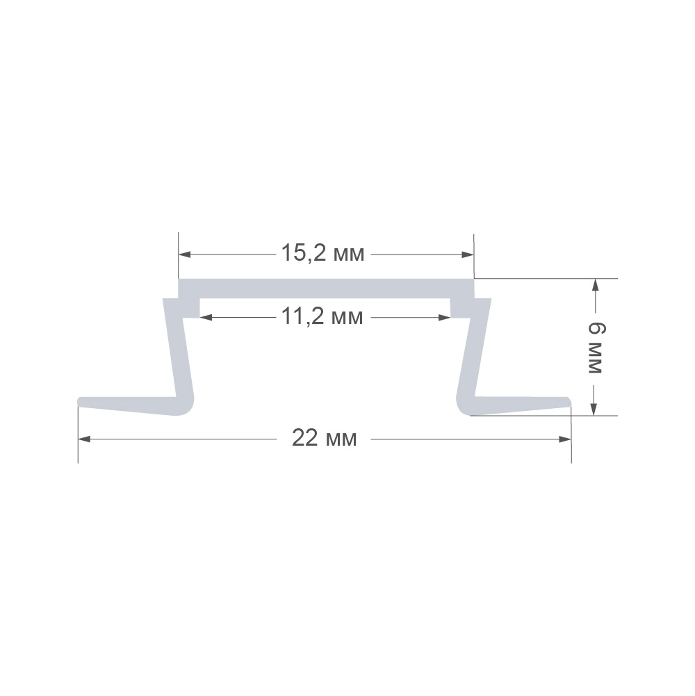 Профиль встраиваемый Apeyron ширина ленты до 10мм 08-02-01