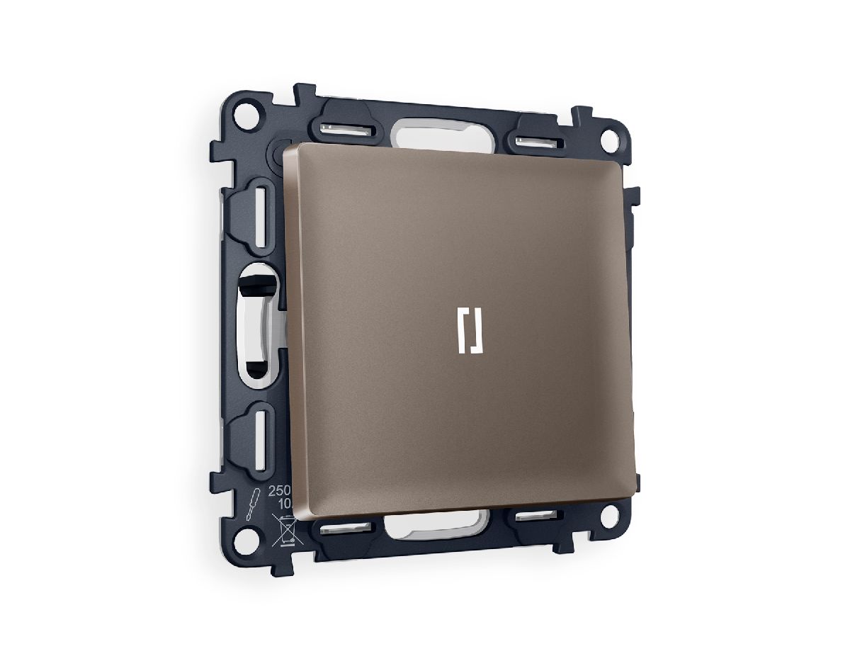 Комплект механизма 1-кл проходного выключателя с подсветкой Ambrella Volt Alfa MA632035