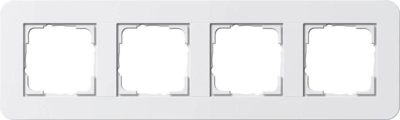 Рамка 4-постовая Gira E3 белый глянцевый 0214410