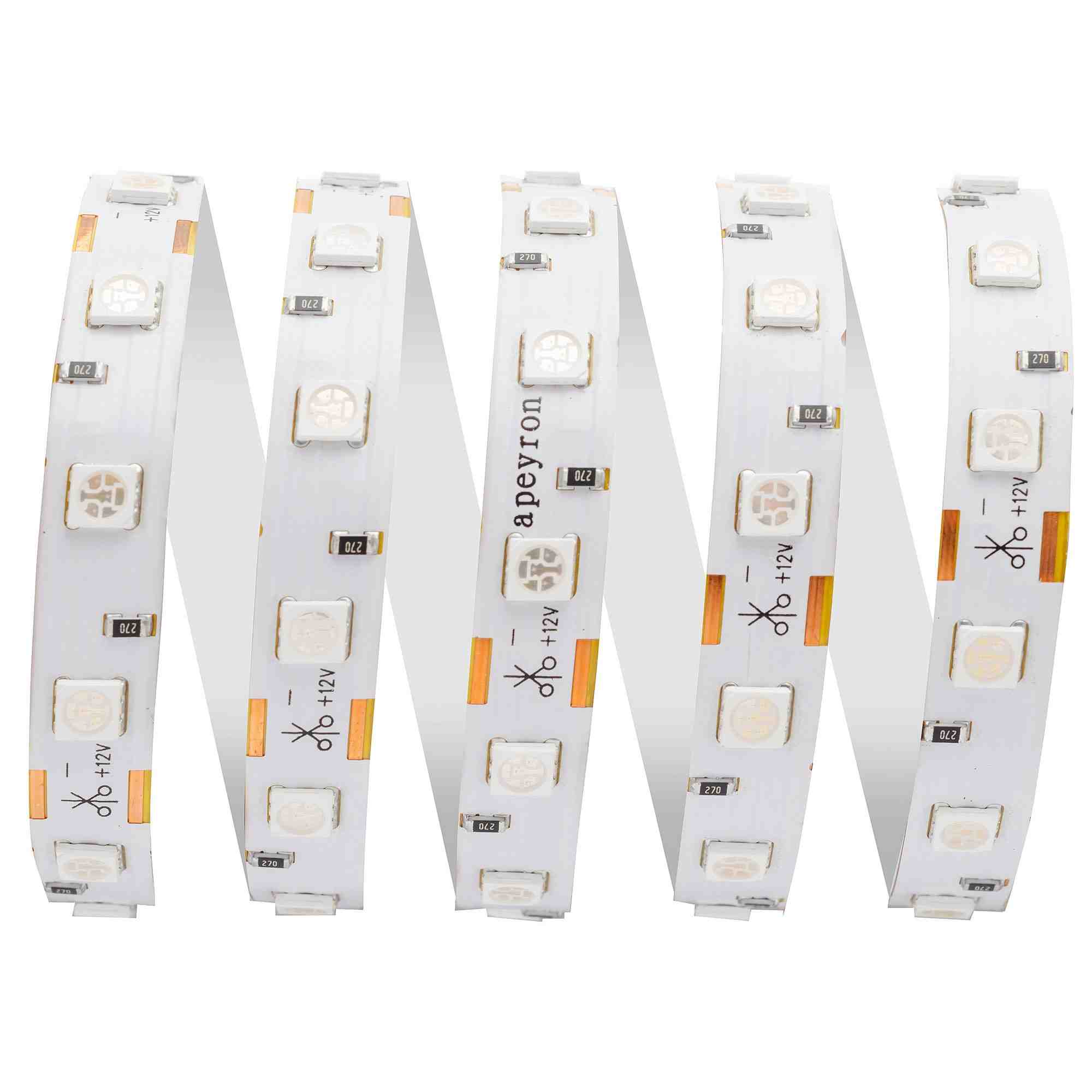 Светодиодная лента Apeyron 12В СТ 14,4Вт/м smd5050 60д/м IP20 5м красная 00-48