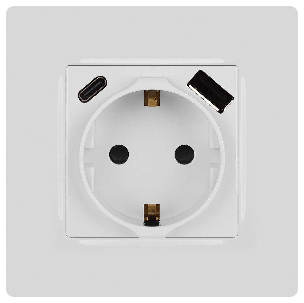 Розетка со шторками с USB type-A+C Эра 12-4108-01 Б0067752