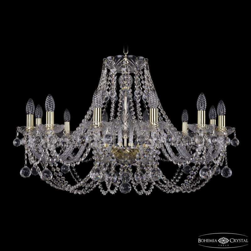 Подвесная люстра Bohemia Ivele Crystal 1406/12/300 G Balls