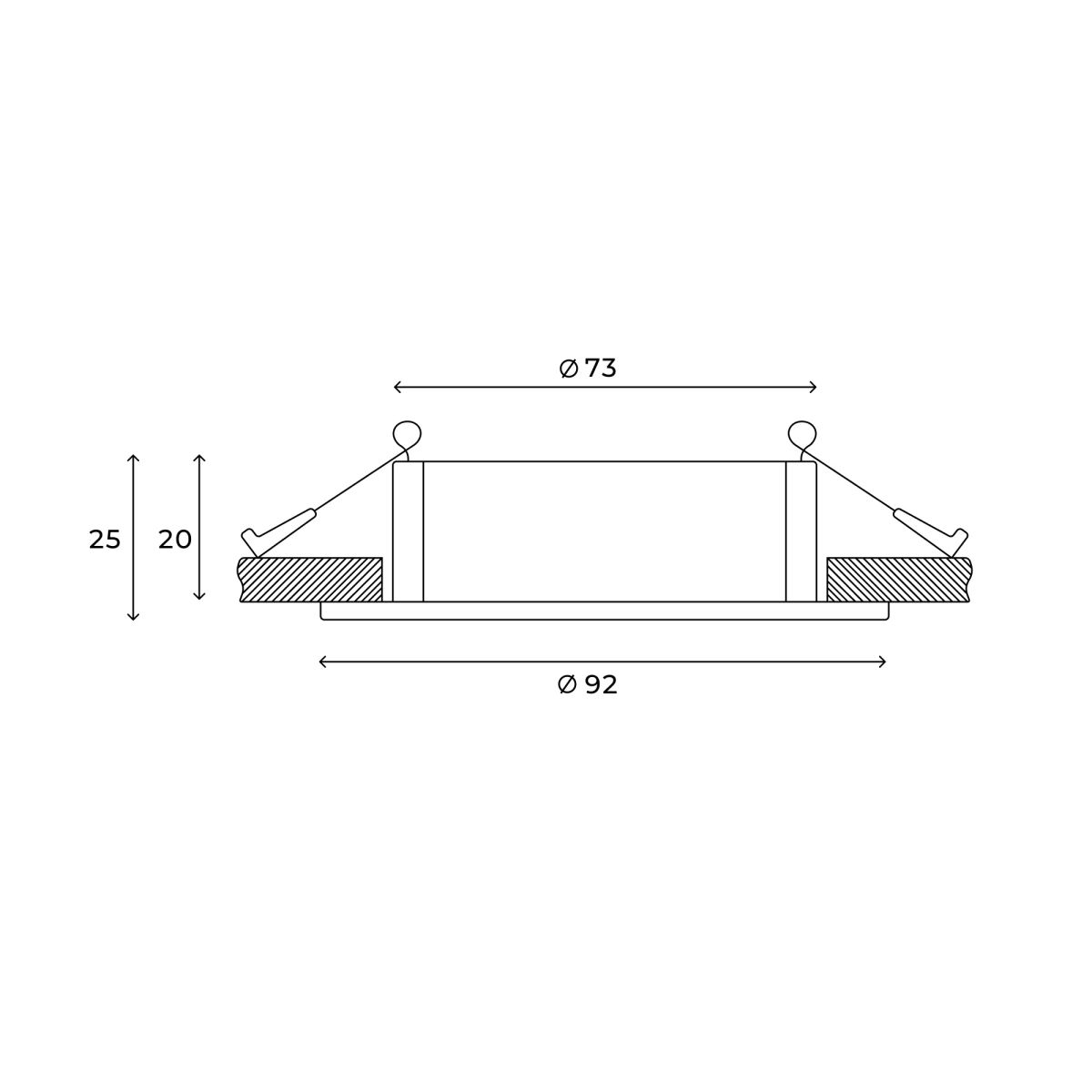 Встраиваемый светильник Hesby Lighting Breeze HSBL_0174
