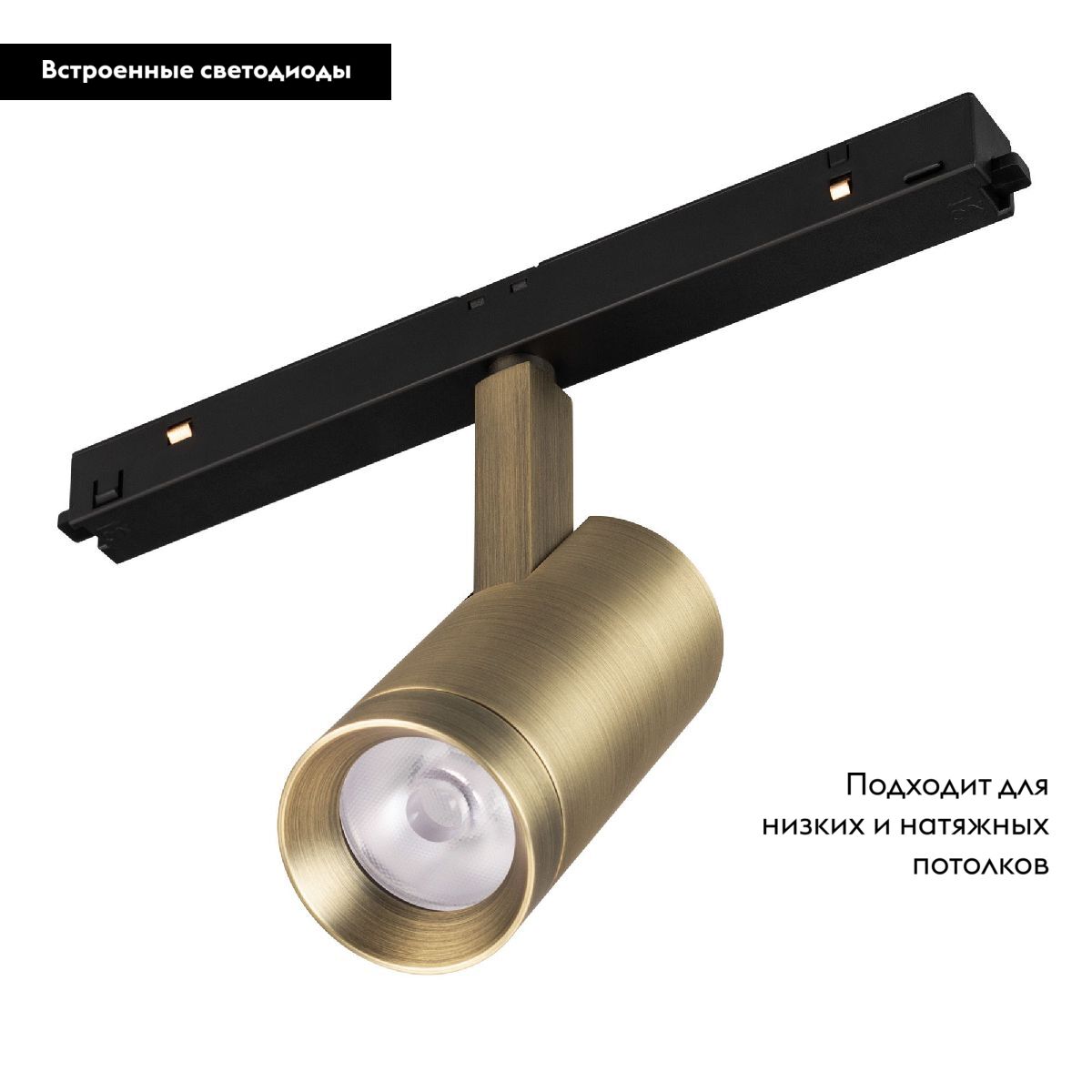 Трековый магнитный светильник Arlight MAG-ORIENT-SPOT-R35-6W Warm3000 (BR, 24 deg, 48V, DALI) 045065