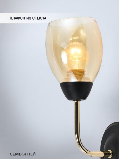 Бра Seven Fires Inesh SF3368/1W-BK-FGD-AM