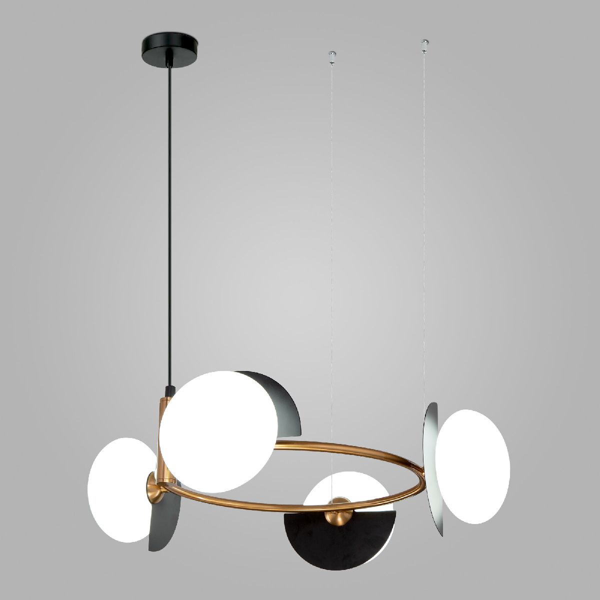 Подвесная люстра Eurosvet Moity 70150/4 черный/латунь Smart a064822