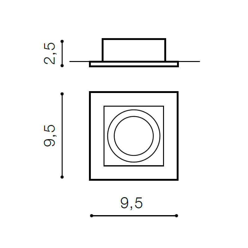 Встраиваемый светильник Azzardo Paco 1 AZ0796