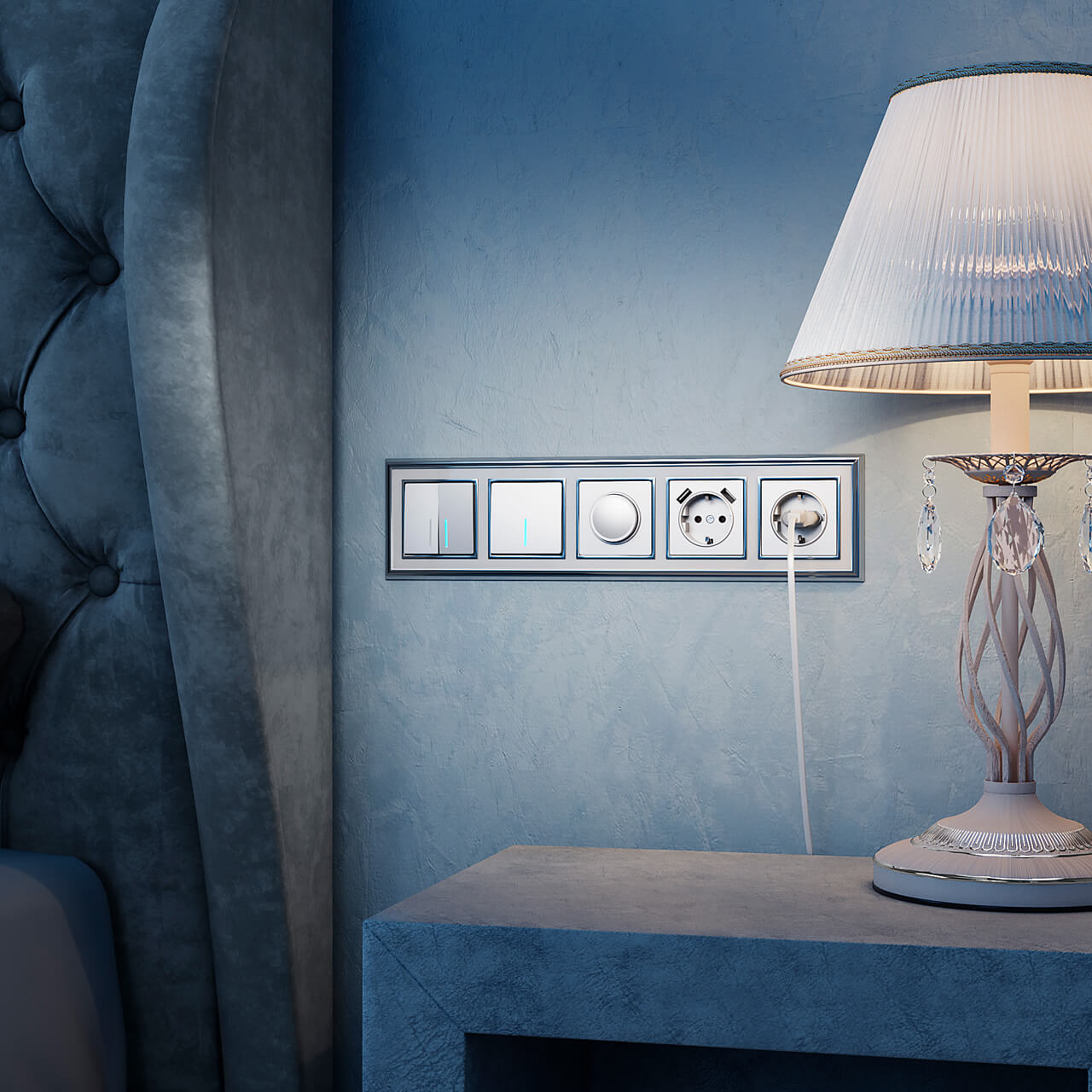 Розетка с заземлением, безвинтовой зажим Werkel серебряный W1171306 4690389156441 в Москве