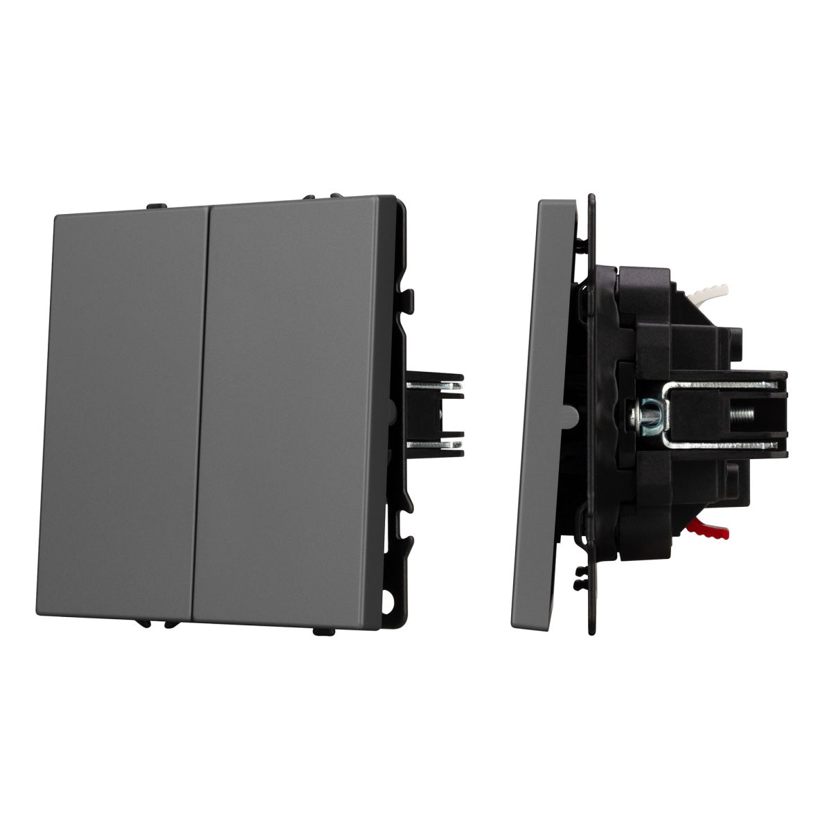 Выключатель проходной 2 кл софт-тач серый базальт Arlight SWT-MKP2-SFPL-GR (250V, 10A) 054257(1)