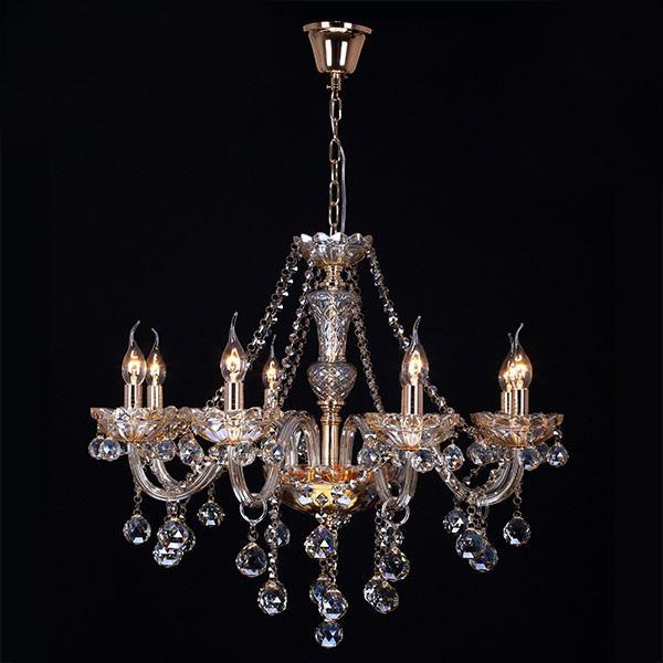 Подвесная люстра Eurosvet 10052/8 золото/тонированный хрусталь Strotskis