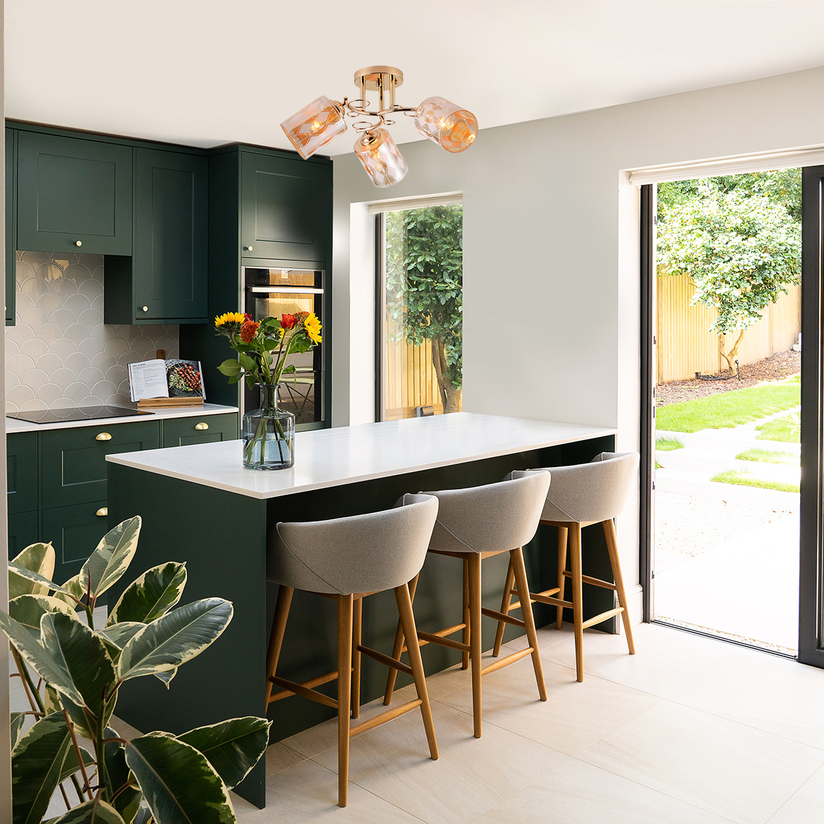 Потолочная люстра Escada Kerria 1107/3PL