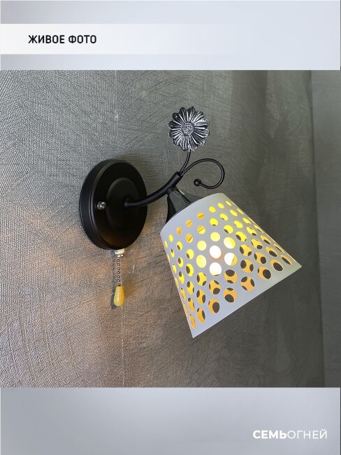 Бра металлическое Wedo Light Eirik WD3560/1W-BK-WT