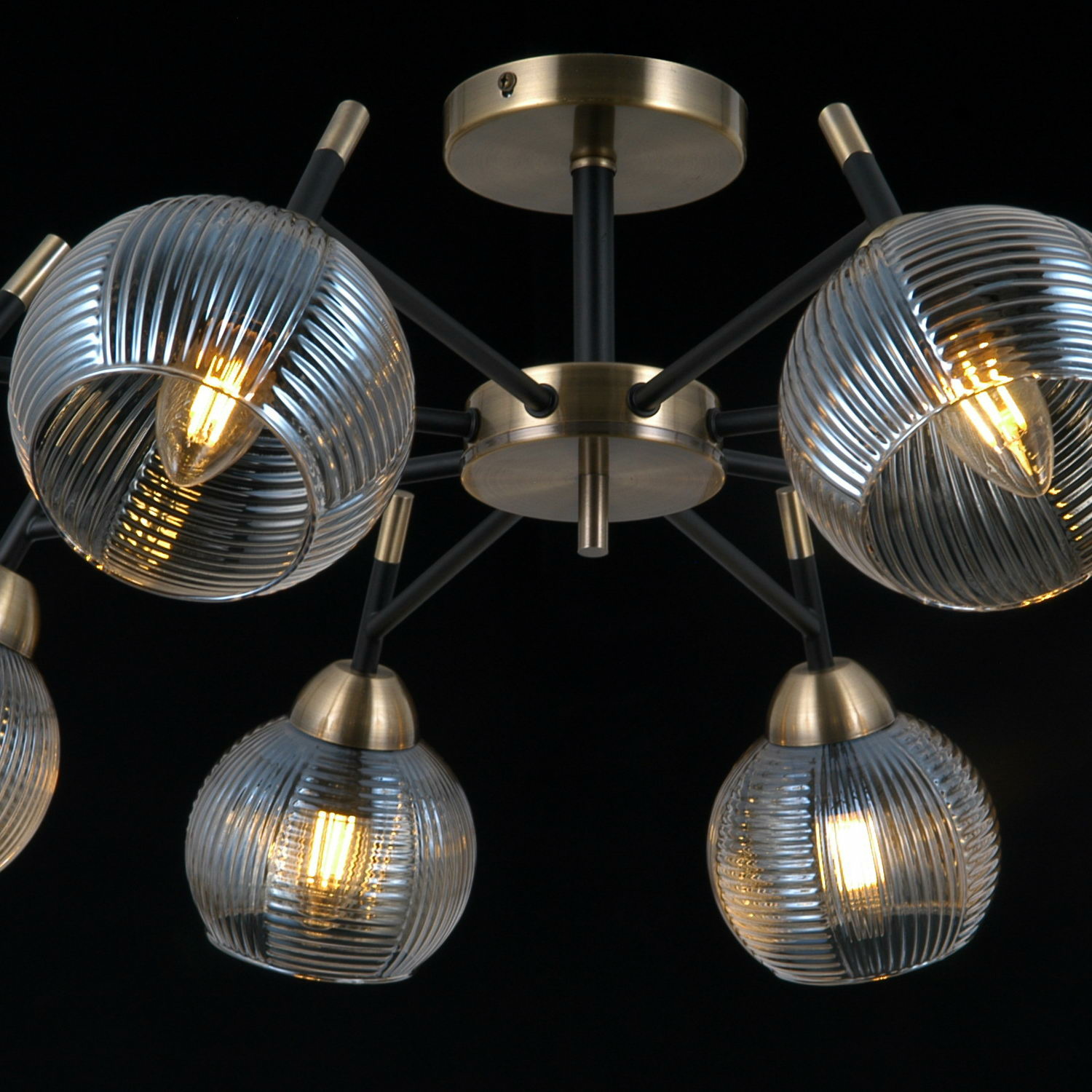 Люстра на штанге Illumico IL0375-8CSQ-79 AB BK