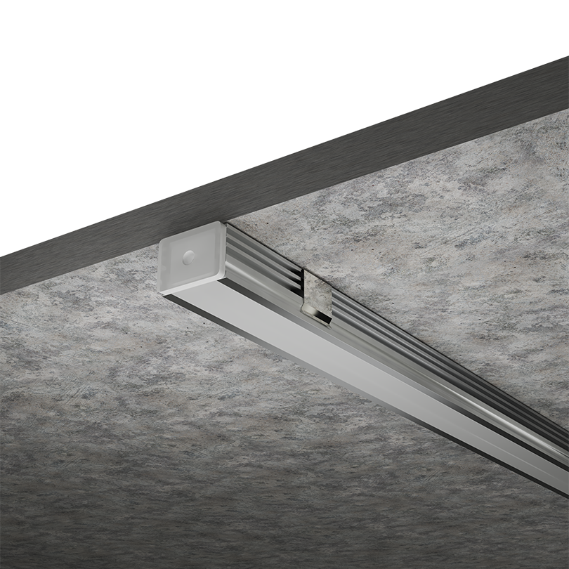 Профиль алюминиевый накладной Wolta WAP-S-16/12/2000-A