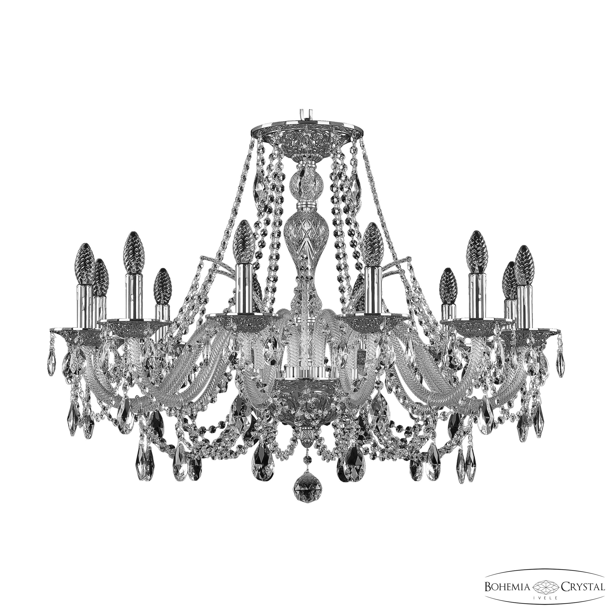 Подвесная люстра Bohemia Ivele Crystal 1605/12/300 Ni