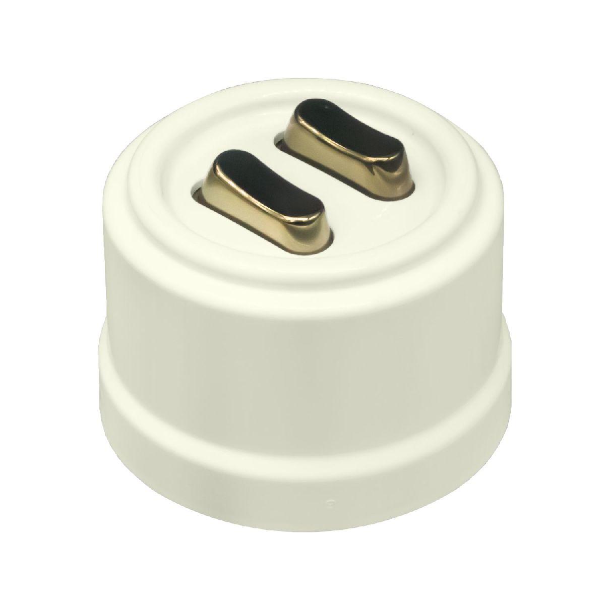 Выключатель двухклавишный Bironi Лизетта B1-222-211-B