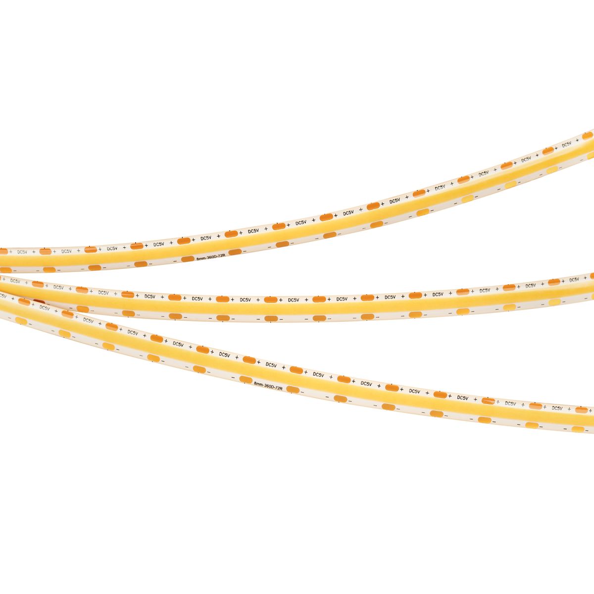 Светодиодная лента герметичная Arlight COB-SE-X360-8mm 5V Warm2700 (5 W/m, IP65, 5m)  041710(1)