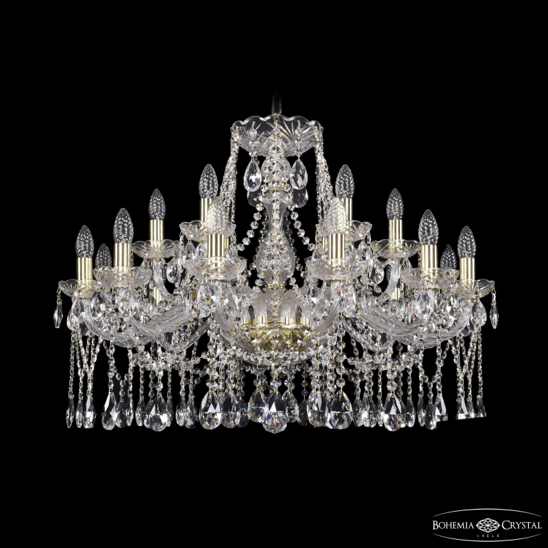 Подвесная люстра Bohemia Ivele Crystal 1413/12+6/300 G