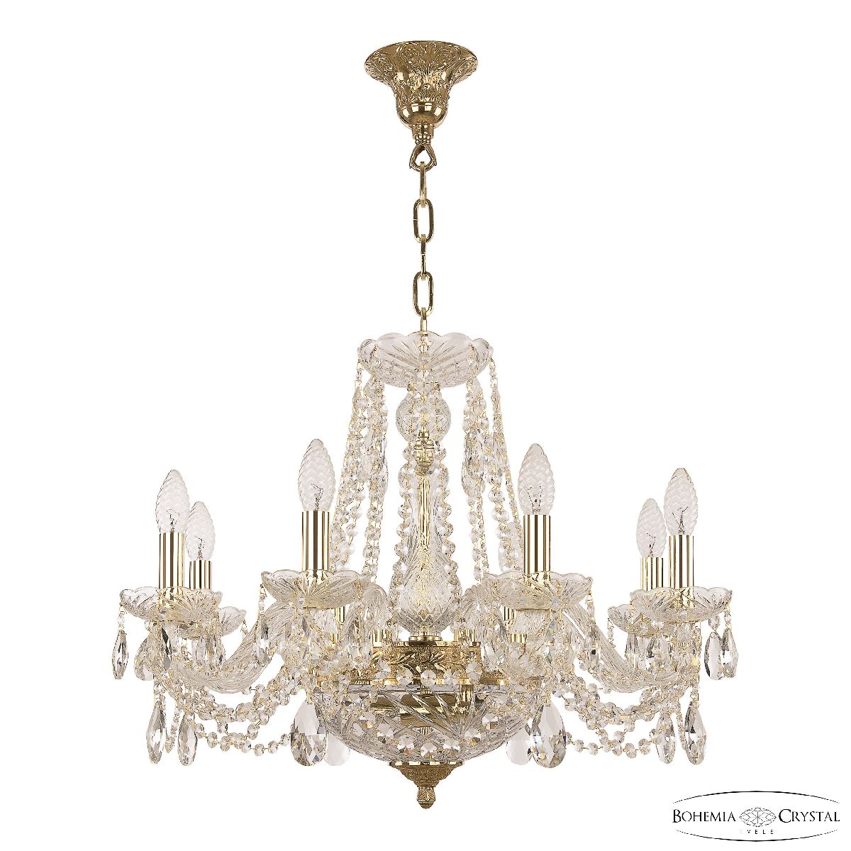 Подвесная люстра Bohemia Ivele Crystal 1451/8/160/250 G