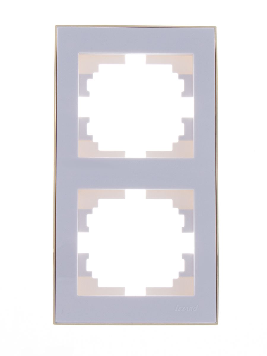 Рамка 2-местная вертикальная Lezard Rain 703-0226-152