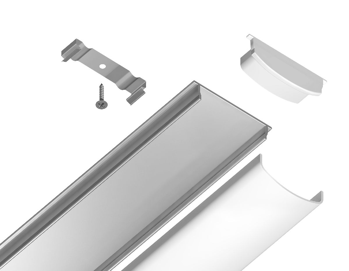 Алюминиевый накладной профиль Ambrella Light Alum Profile GP1500AL