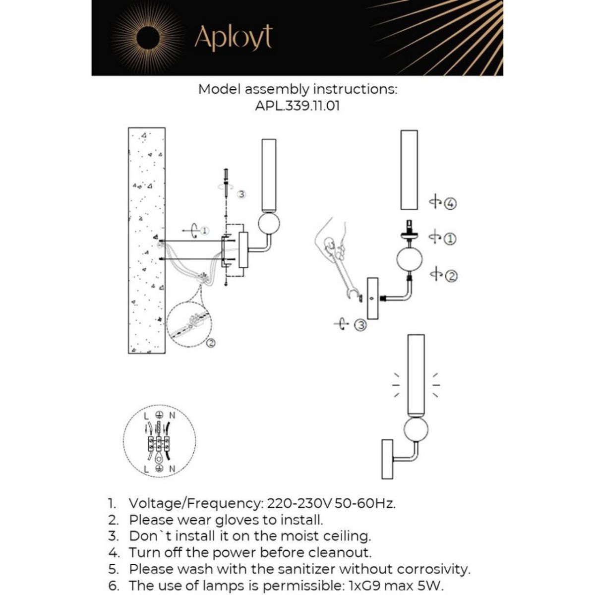 Бра Aployt Gienia APL.339.11.01