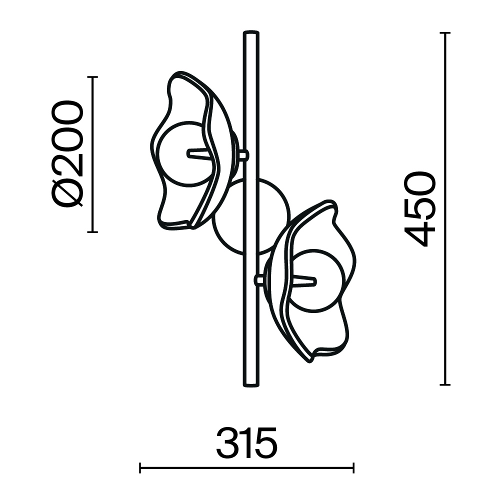 Настенный светильник Maytoni Miracle MOD207WL-02BS