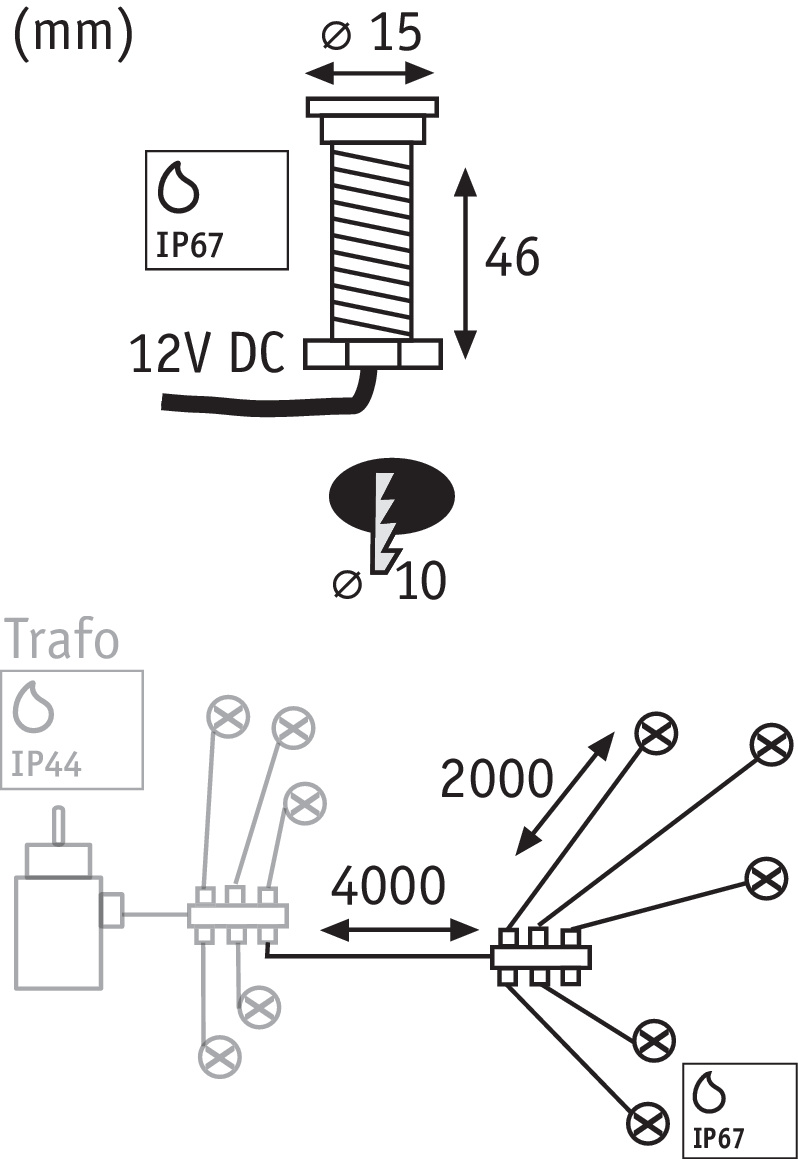 Ландшафтный светодиодный светильник Paulmann Special Boden MicroPen 93759