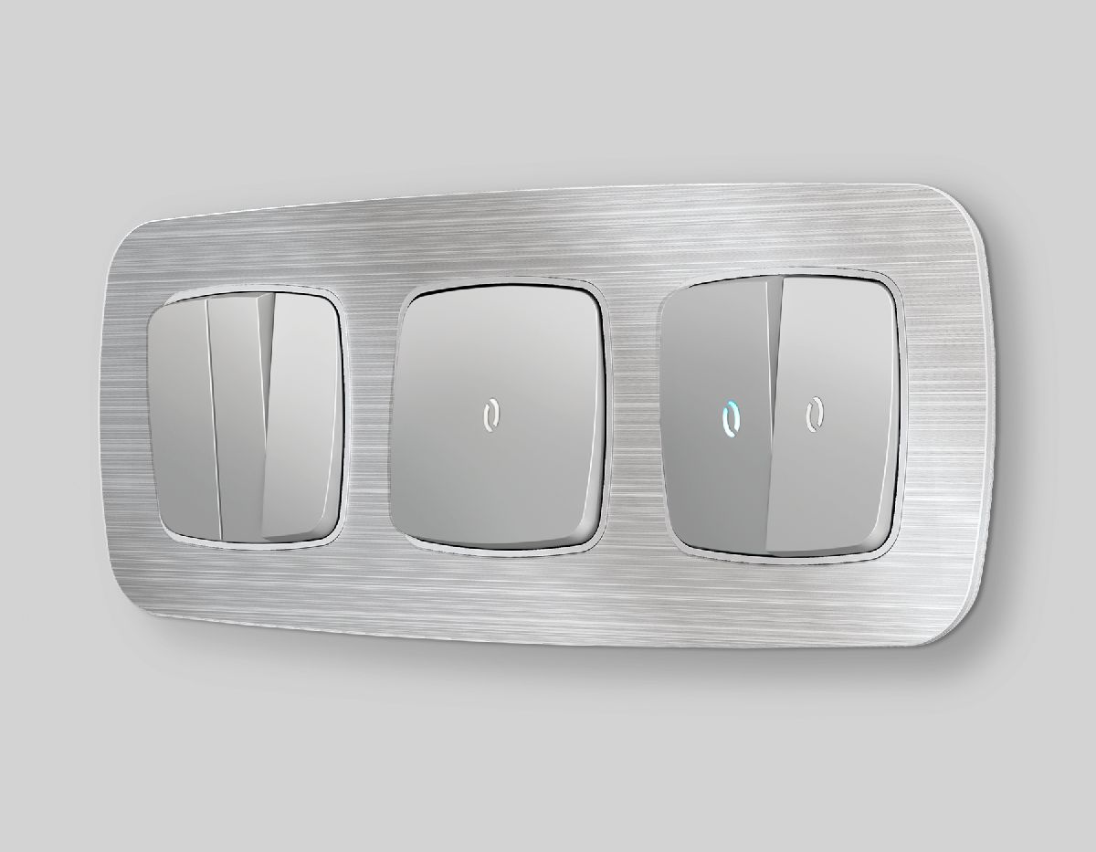 Рамка трехместная Ambrella Volt Radian OF580103