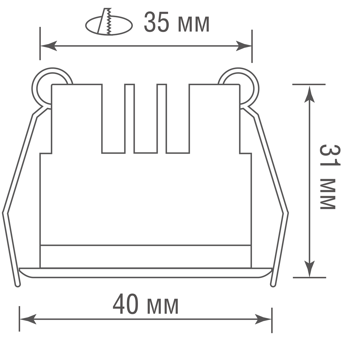 Встраиваемый светильник Donolux Hole DL18896R3W1W