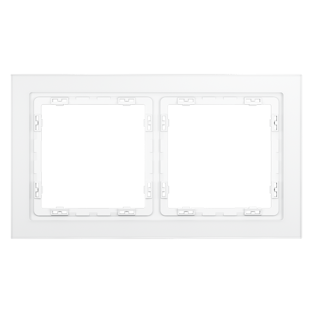 Рамка на 2 поста Voltum S70 VLS110202 (белый,матовый,стекло)