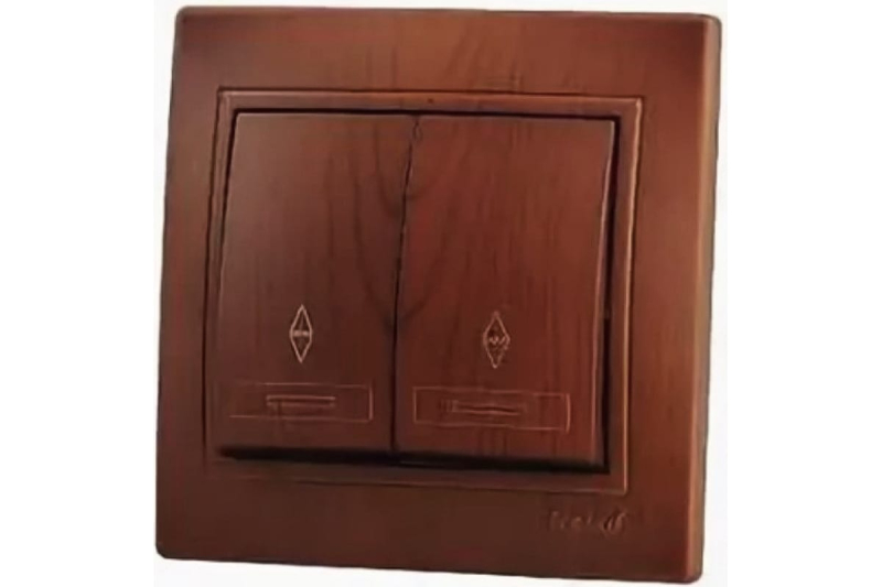 Выключатель проходной двойной Lezard Mira 701-0801-106