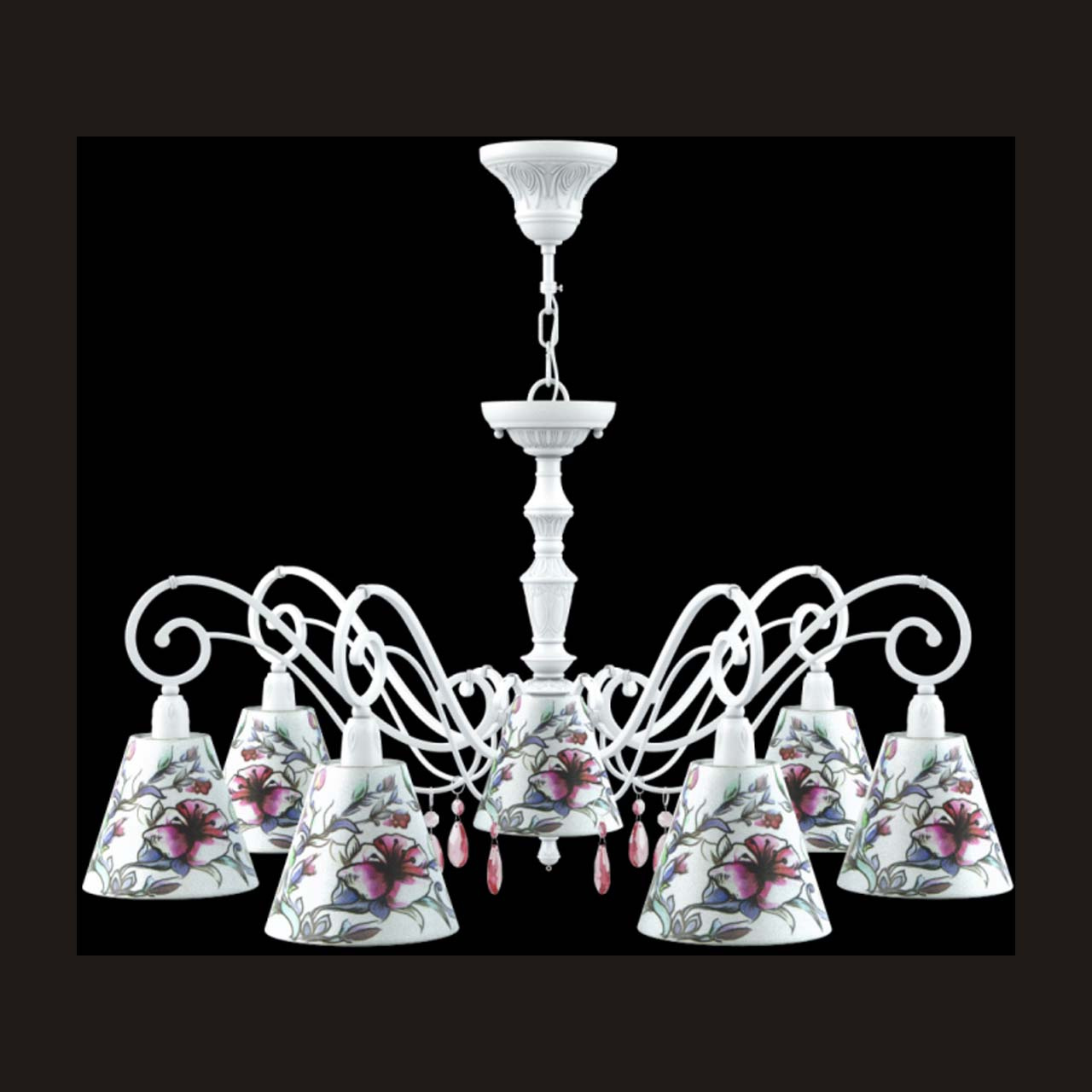 Подвесная люстра Lamp4you Classic E3-07-WM-LMP-O-13-CRL-E3-07-PK-DN