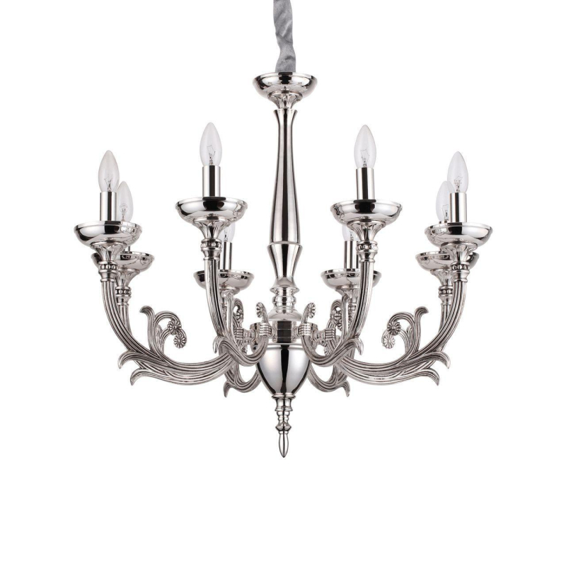 Подвесная люстра Ideal Lux Lancelot SP8 Argento 159904